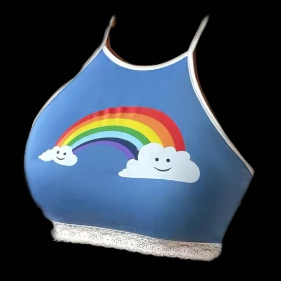 🌈 Rainbow 🌈 Halter Top (Small) NWOT - Picture 4 of 7